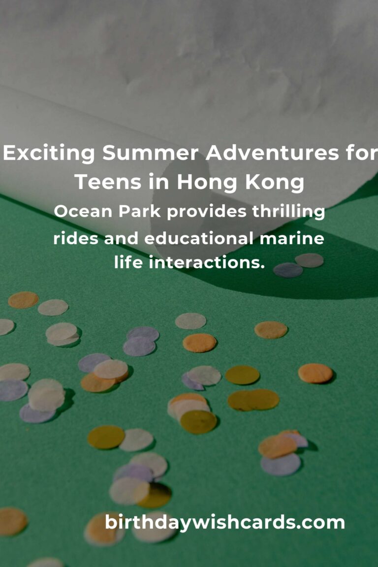 Unforgettable Summer Adventures in Hong Kong for Teens
