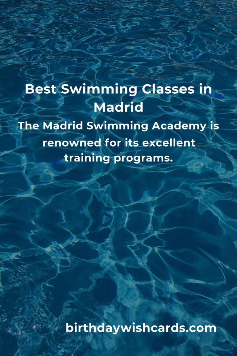 Unveiling the Best Swimming Classes in Madrid for 2025