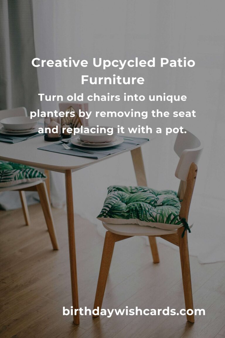 Upcycle Your Old Furniture: Patio Furniture Edition for a Sustainable Backyard
