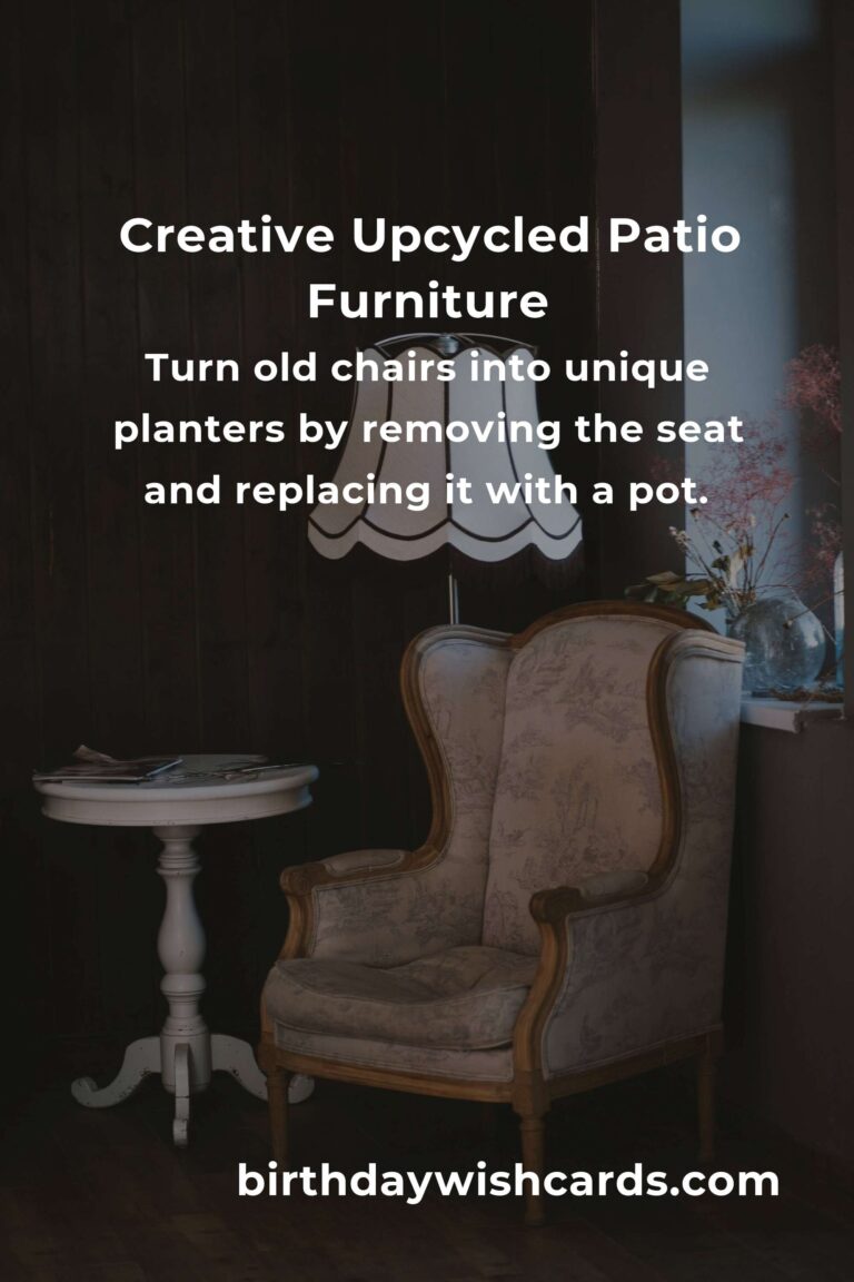 Upcycle Your Old Furniture: Patio Furniture Edition for a Sustainable Backyard