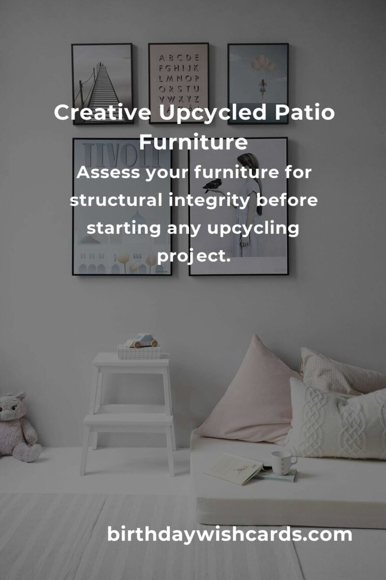Upcycle Your Old Furniture: Patio Furniture Edition for a Sustainable Backyard