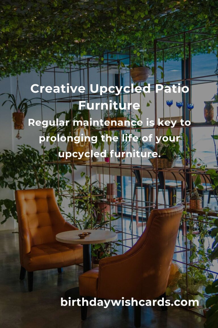 Upcycle Your Old Furniture: Patio Furniture Edition for a Sustainable Backyard