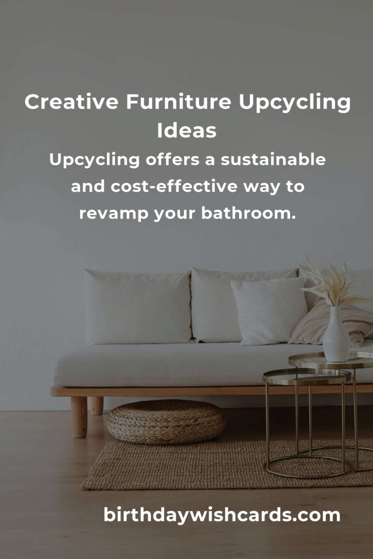 Upcycle Your Old Furniture: Transform Your Bathroom with Creative Renovations