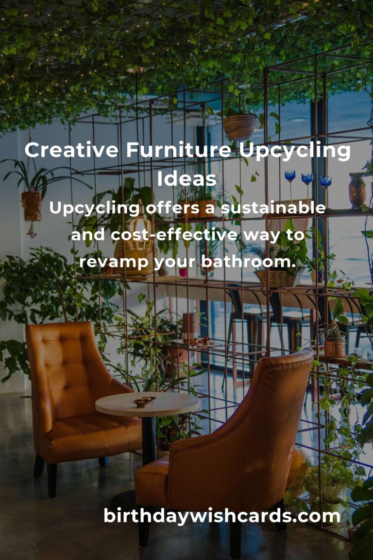 Upcycle Your Old Furniture: Transform Your Bathroom with Creative Renovations