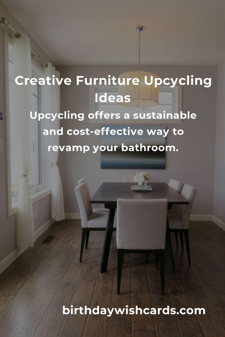 Upcycle Your Old Furniture: Transform Your Bathroom with Creative Renovations