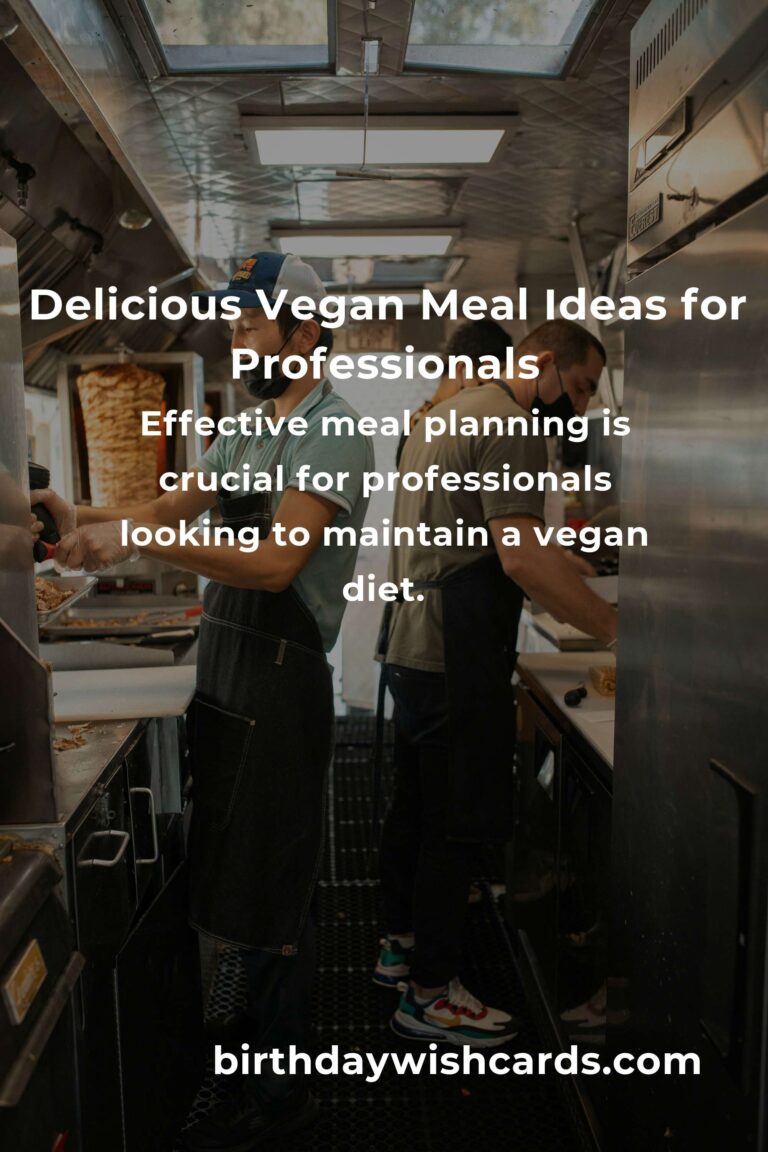 Vegan Meals for Professionals: A Comprehensive Guide to Eating Healthy at Work
