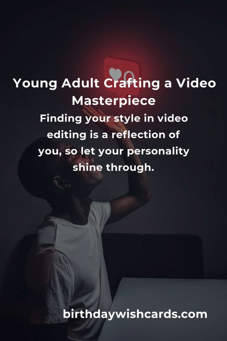 Video Editing: A Heartfelt Guide for Young Adults to Share Their Story