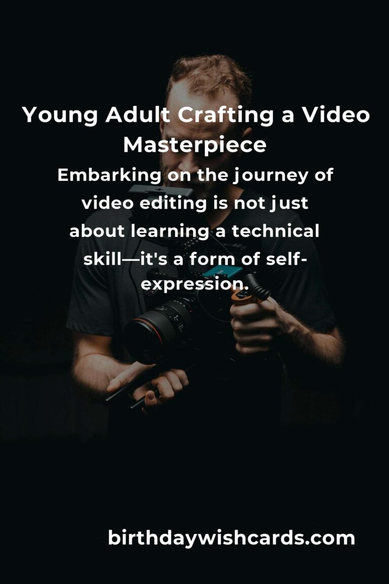 Video Editing: A Heartfelt Guide for Young Adults to Share Their Story