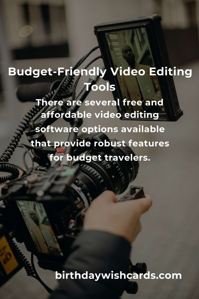 Video Editing: Complete Guide for Budget Travelers