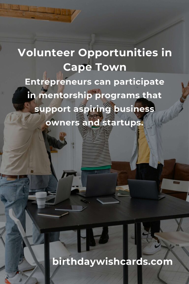 Volunteer Opportunities for Entrepreneurs in Cape Town