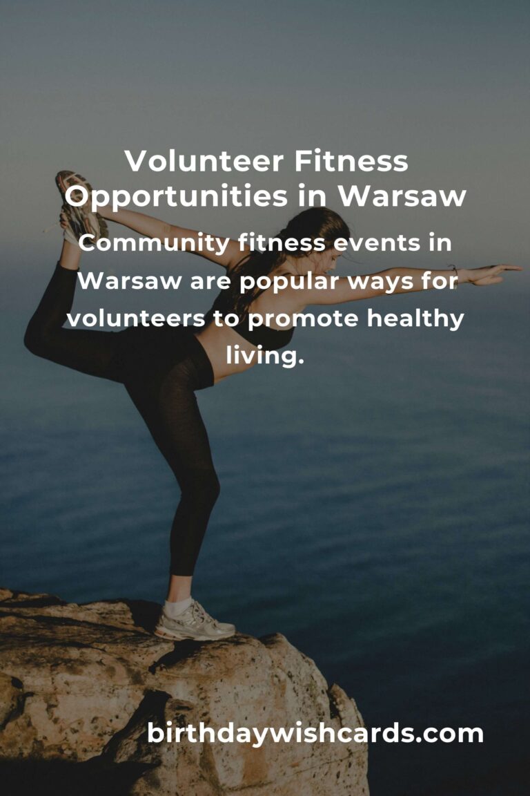 Volunteer Opportunities for Fitness Enthusiasts in Warsaw: Get Fit and Give Back