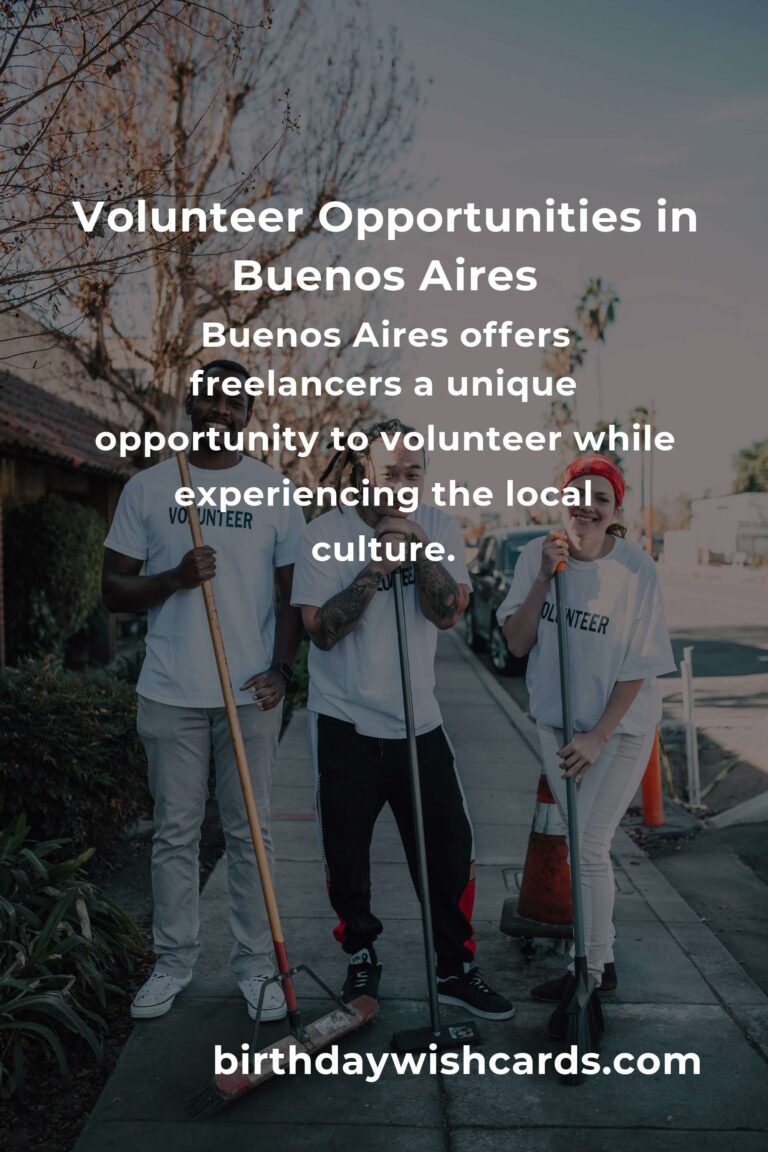 Volunteer Opportunities for Freelancers in Buenos Aires: Make a Difference