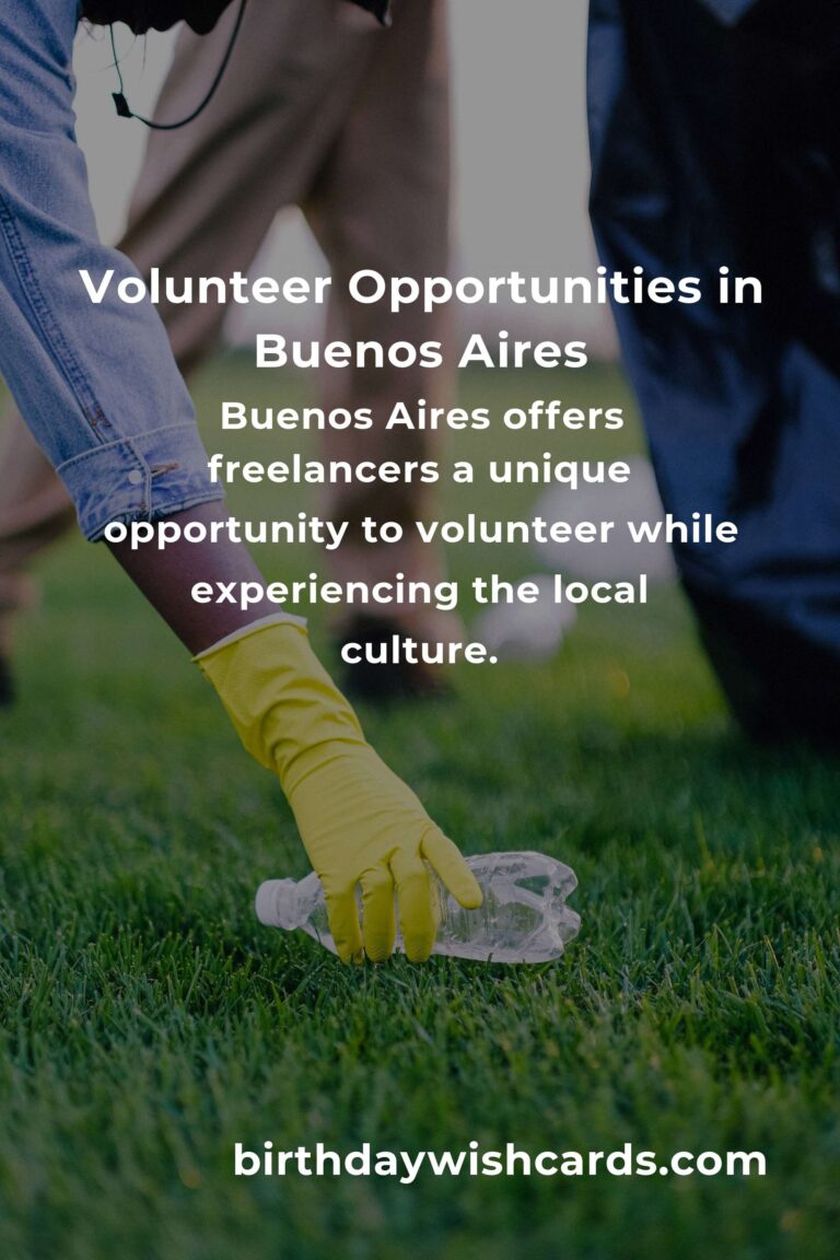 Volunteer Opportunities for Freelancers in Buenos Aires: Make a Difference