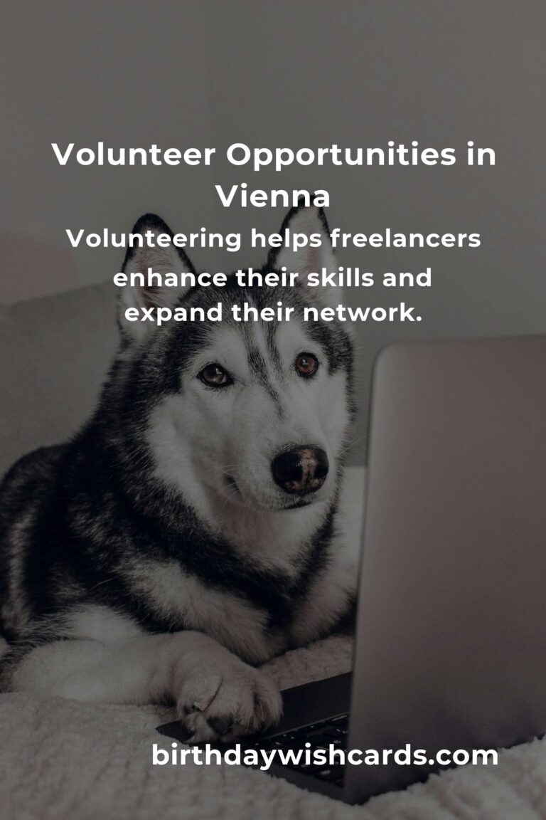 Volunteer Opportunities for Freelancers in Vienna: Enhance Your Skills and Network