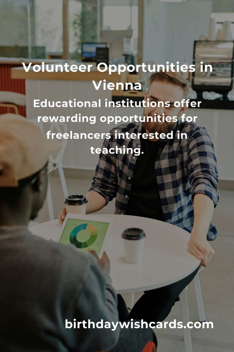 Volunteer Opportunities for Freelancers in Vienna: Enhance Your Skills and Network