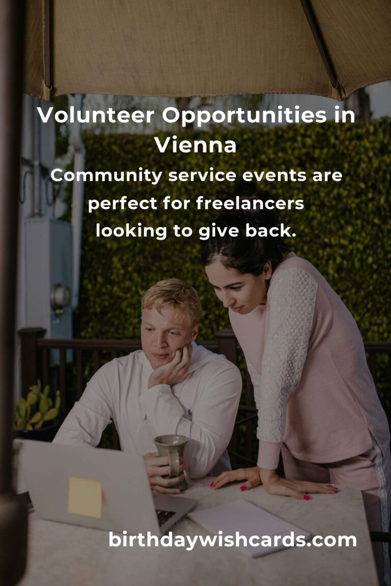 Volunteer Opportunities for Freelancers in Vienna: Enhance Your Skills and Network