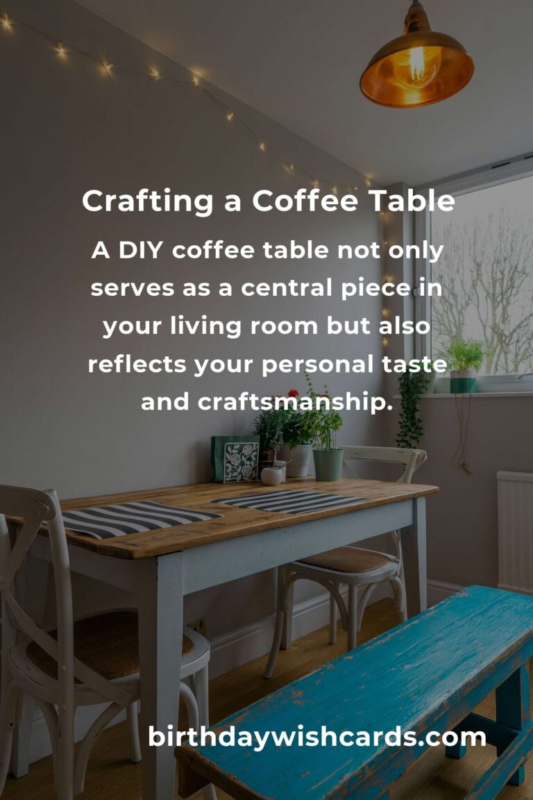 Weekend DIY: Crafting the Perfect Coffee Table for Your Home