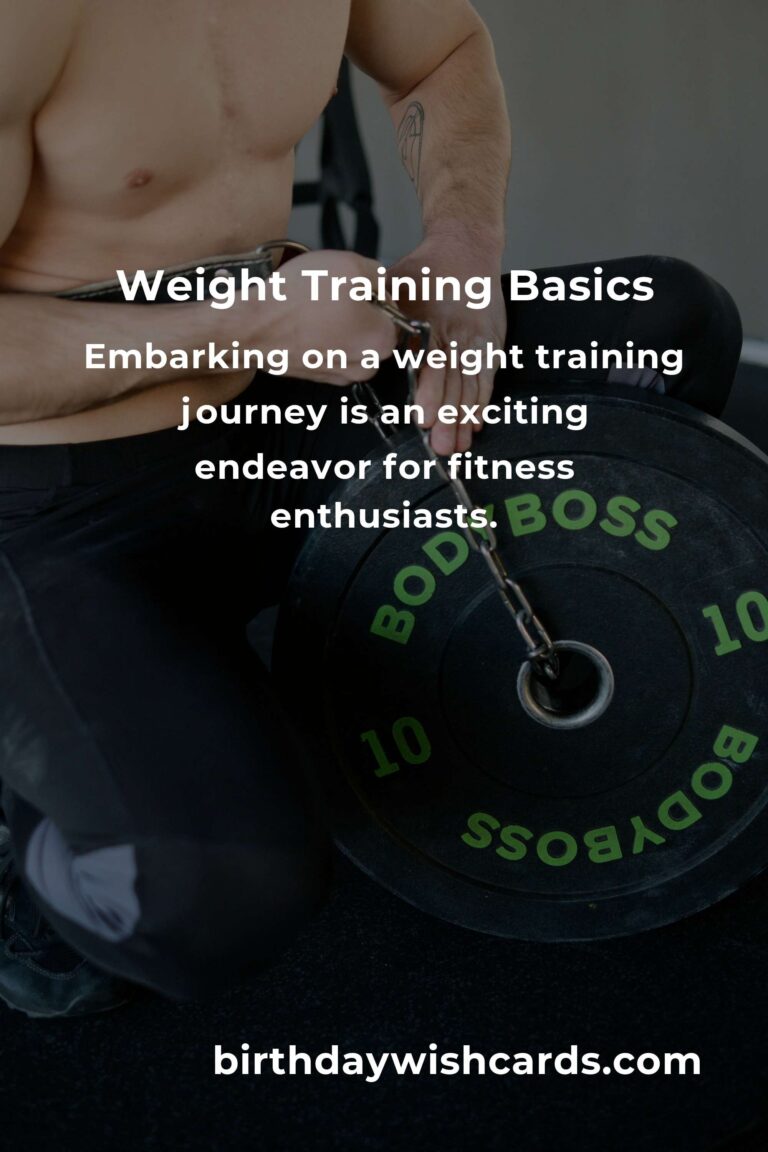 Weight Training for Fitness Enthusiasts: Getting Started